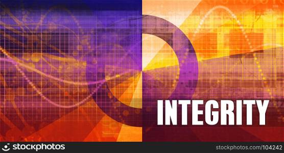 Integrity Focus Concept on a Futuristic Abstract Background. Integrity