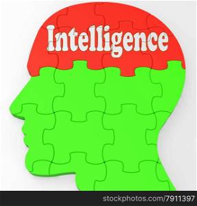 . Intelligence Brain Showing Knowledge Information And Education