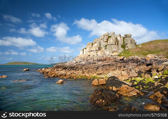 Interesting rock formations on Tresco, Isles of Scilly, Cornwall, England.