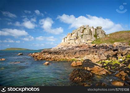 Interesting rock formations on Tresco, Isles of Scilly, Cornwall, England.