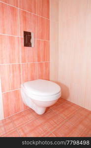 interior bathroom with pink tile in the house