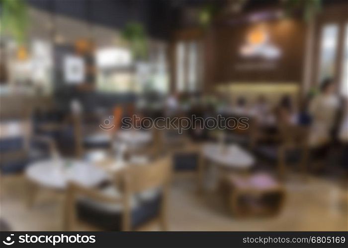 interior cafe coffee shop restaurant, blur background