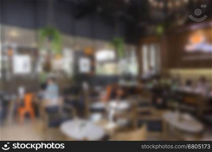 interior cafe coffee shop restaurant, blur background
