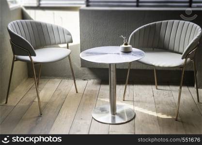 Interior design multipurpose table in modern style, stock photo