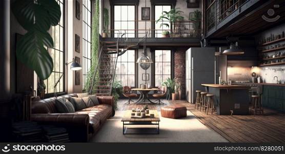 Interior design of living room in luxury home