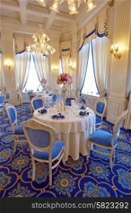 Interior details luxury classic restaurant
