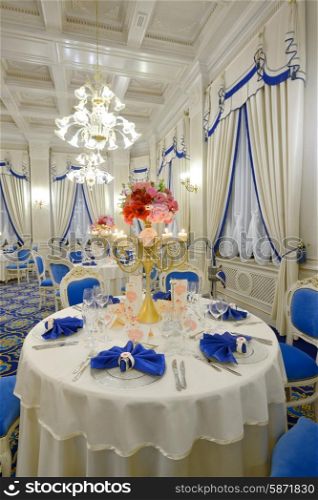 Interior details luxury classic restaurant