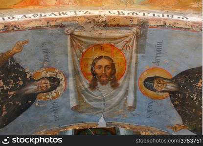 Interior details of The Holy Transfiguration Church of the Saviour and st.Evphrosinija nunnery, Polotsk, Belarus