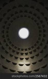 Interior dome in Pantheon, Rome, Italy.