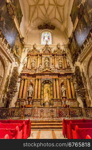 Interior facade of The Cathedral of Saint Mary of the See