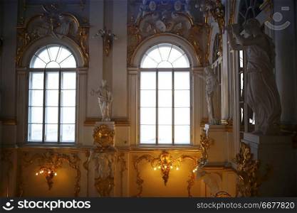 Interior in the palace in the Peterhof