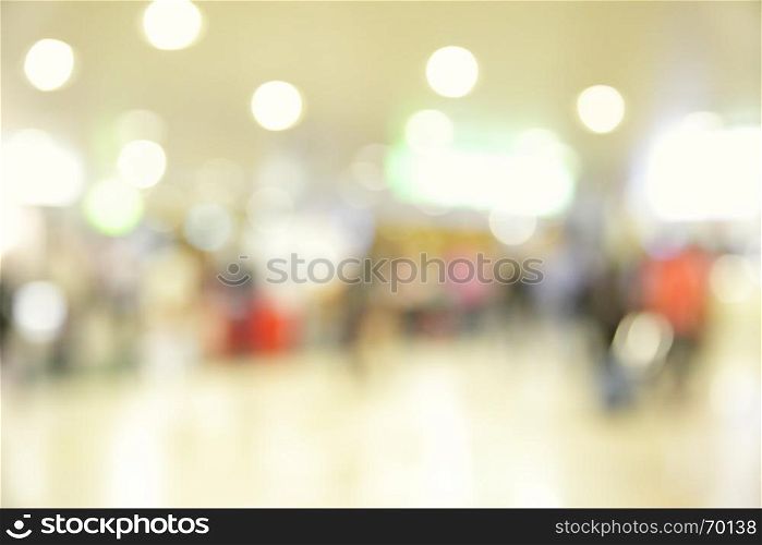 Interior of airport out-of-focus - defocused background