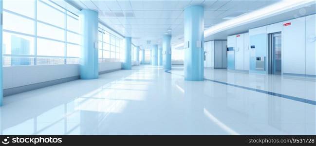 Interior of modern hospital, abstract medical background