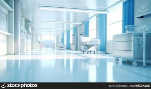 Interior of modern hospital, abstract medical background