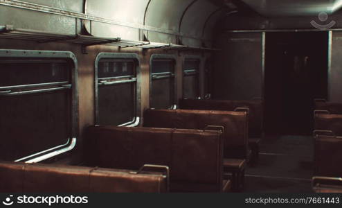 interior of old soviet electric train