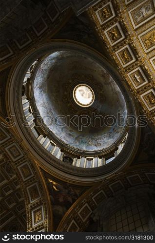 Interior of St. Peter&acute;s Basilica in Rome, Italy.