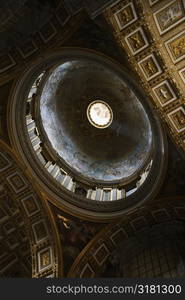 Interior of St. Peter&acute;s Basilica in Rome, Italy.