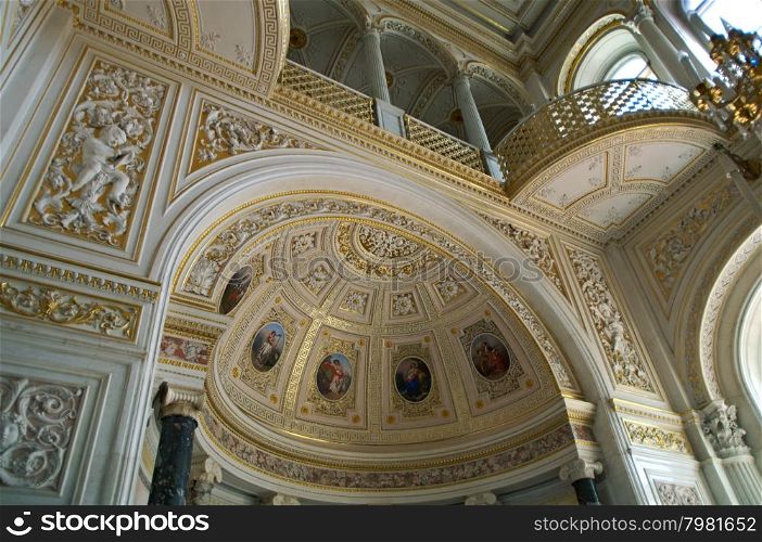 Interior of State Hermitage.Saint-Petersburg, Russia.June 2, 2015