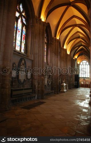interior of the famous Gloucester Cathedral, England (United Kingdom)