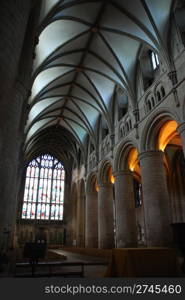 interior of the famous Gloucester Cathedral, England (United Kingdom)