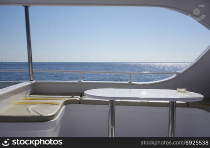 interior of yacht