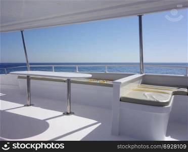 interior of yacht