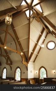 Interior shot of a church at Bald Head Island, North Carolina.