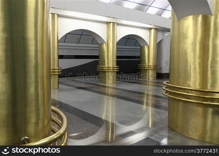 interior subway station International in St. Petersburg
