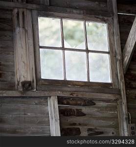 Interior view of a window in a building at Lake of the Woods, Ontario