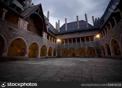 Interior view of Palace of Duques de Braganca, in Guimaraes, Portugal, north of the country. European Capital of Culture 2012