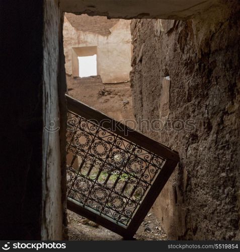 Interior view of ruin Kasbah, Telouet, Ouarzazate, Morocco