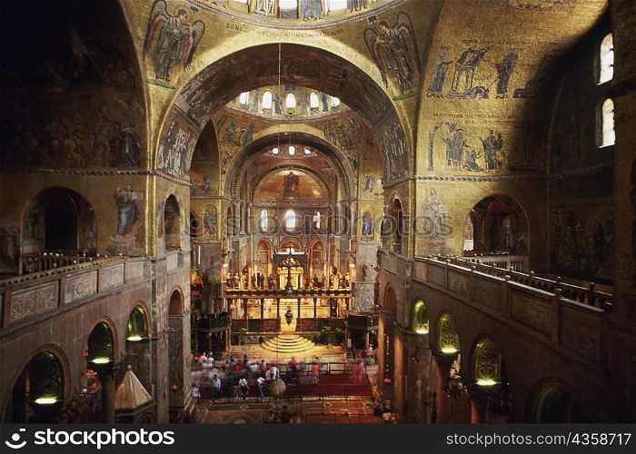 Interiors of a cathedral, St. Mark&acute;s Cathedral, Venice, Veneto, Italy