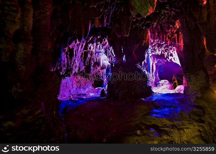 Interiors of a cave, Xingping, Yangshuo, Guangxi Region, China