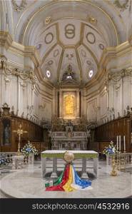 Interiors of a church, Positano, Amalfi Coast, Salerno, Campania, Italy