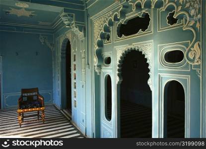 Interiors of a palace, Fateh Prakash Palace, Udaipur, Rajasthan, India