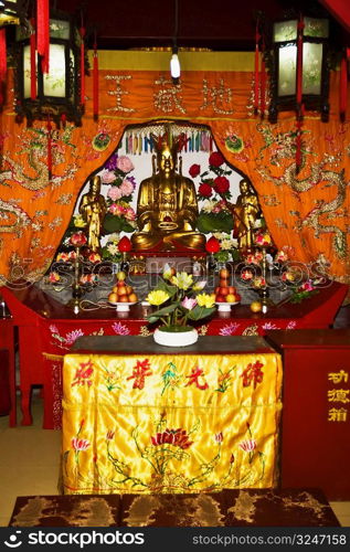 Interiors of a temple, Zhanshan Temple, Qingdao, Shandong Province, China