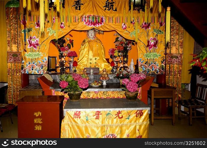 Interiors of a temple, Zhanshan Temple, Qingdao, Shandong Province, China