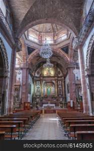 Interiors of Parish church, La Parroquia, San Miguel de Allende, Guanajuato, Mexico