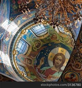 Interiors of the Church of the Saviour on Spilled Blood, St. Petersburg, Russia