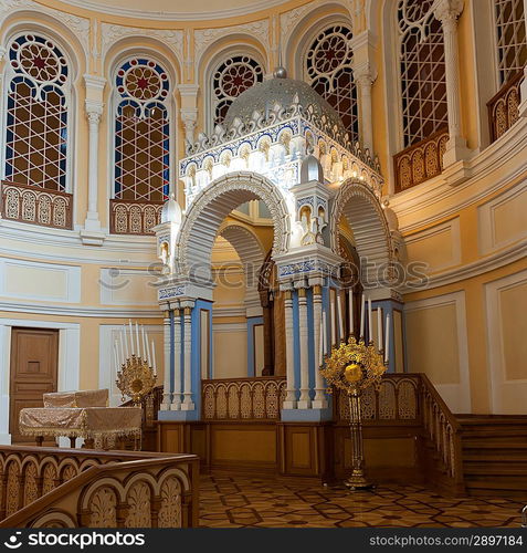 Interiors of the Grand Choral Synagogue, St. Petersburg, Russia