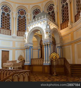 Interiors of the Grand Choral Synagogue, St. Petersburg, Russia