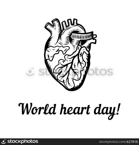 International health heart day concept background. Hand drawn illustration of international health heart day vector concept background for web design. International health heart day concept background, hand drawn style