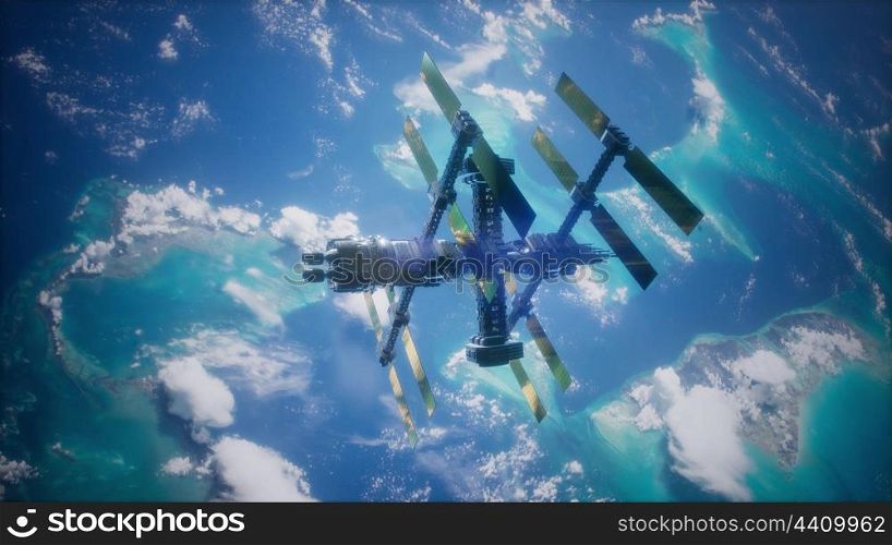 international space station orbiting Earth. International Space Station