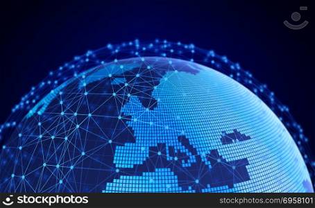 Internet Concept of global business, connection symbols communic. Internet Concept of global business, connection symbols communication lines, 3d illustration. Internet Concept of global business, connection symbols communication lines, 3d illustration