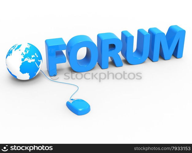 Internet Forum Indicating World Wide Web And Social Media