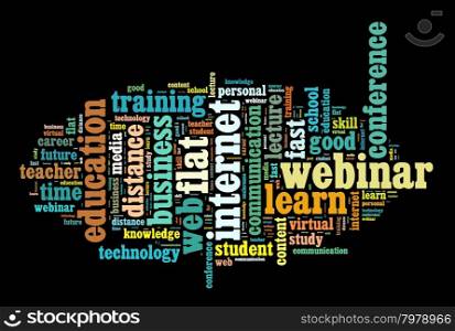 Internet learning illustration word cloud concept