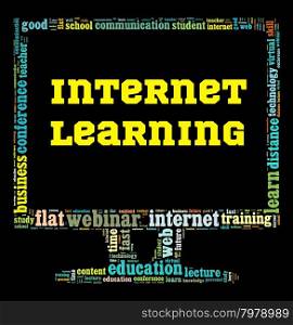 Internet learning illustration word cloud concept