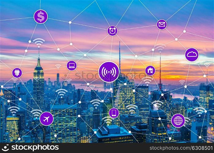 Internet of things concept in the city