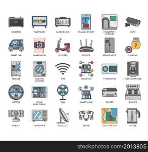 internet of things , Thin Line and Pixel Perfect Icons