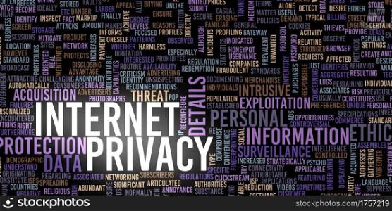 Internet Privacy and Protection of Personal Data Concept. Internet Privacy